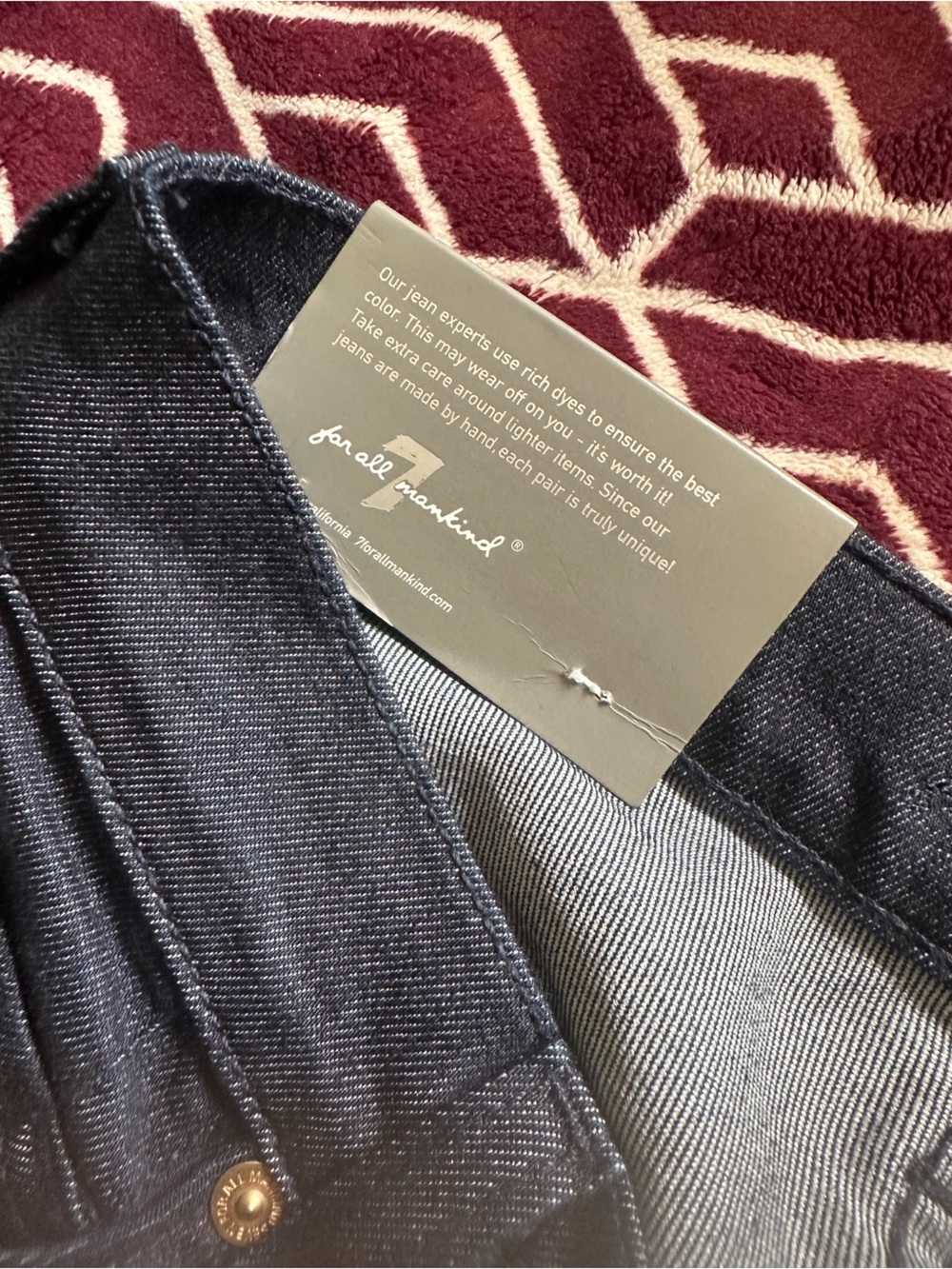 7 For All Mankind High-Rise Dark Indigo Women's Jeans - Picture 3 of 7